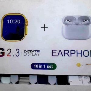 HiWatch Ultra, Watch ultra,  I series 20, ultra max suit, Big 3.2 Infinite display, 10 in 1 set, with Earphones.