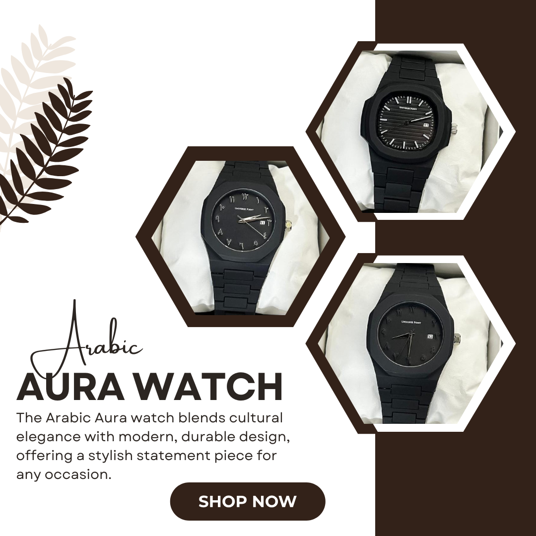 Black Arabic Aura Watch