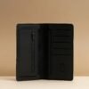 Minimalist Jet Black Leather Card/Passport Holder - Image 4