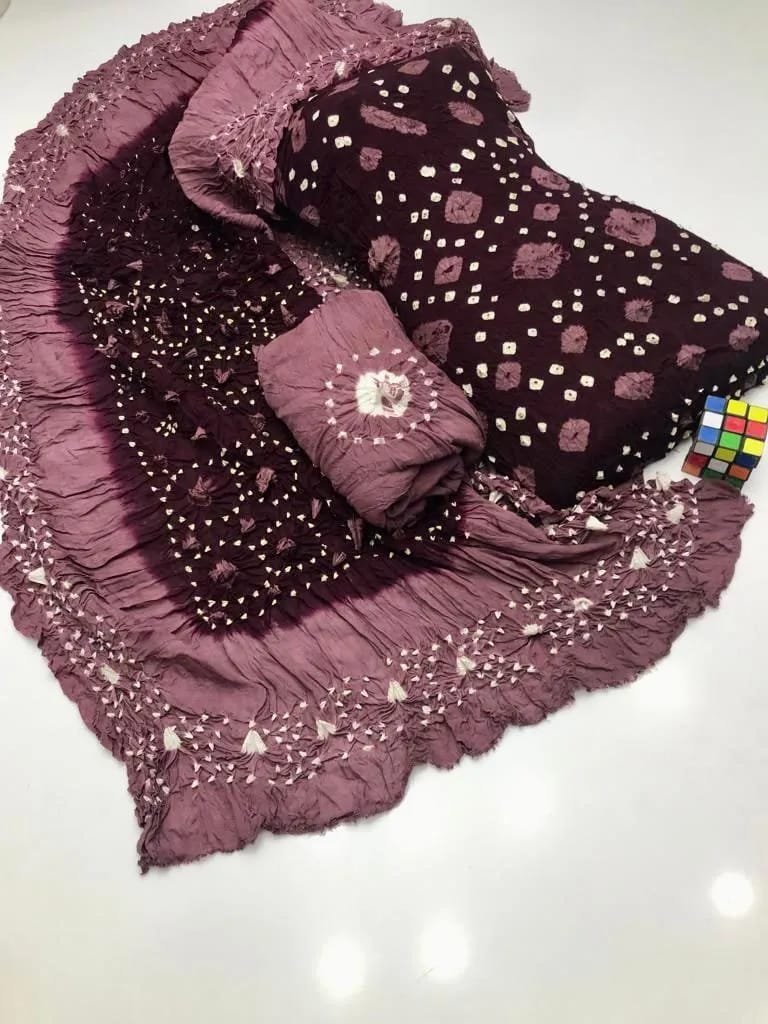 3 Pcs Women's Unstitched Plain Suit - Image 2