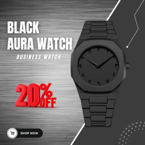 Black Arabic Aura Watch