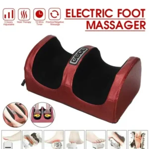 "Electric Foot Massager with Infrared Heating & Deep Kneading | 3-Speed Shiatsu Therapy for Pain Relief & Relaxation"