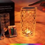 Touch Table lamp, usb charging, Rose Diamond
