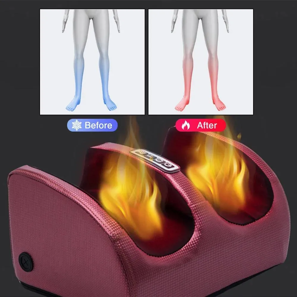 "Electric Foot Massager with Infrared Heating & Deep Kneading | 3-Speed Shiatsu Therapy for Pain Relief & Relaxation" - Image 4
