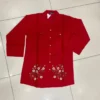 Red Embroidered Lawn Kurta for Women - Image 2