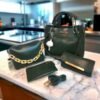 4-Piece Leather Handbag Set for Girls Maroon Black Brown - Image 7