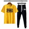 Men PUBG Graphic Cotton Track Suit Yellow Black