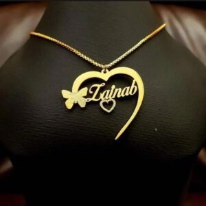 Gold Plated Name Necklace .Zainab