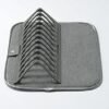 Dish Drying Rack with Absorbent Microfiber Mat Kitchen Dish Drainer Drying Stand - Image 4
