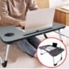 Laptop Table Foldable Laptop Stand for Bed Study Table with Cup Holder Portable Desk
