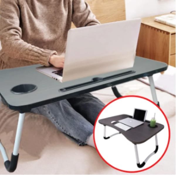 Laptop Table Foldable Laptop Stand for Bed Study Table with Cup Holder Portable Desk