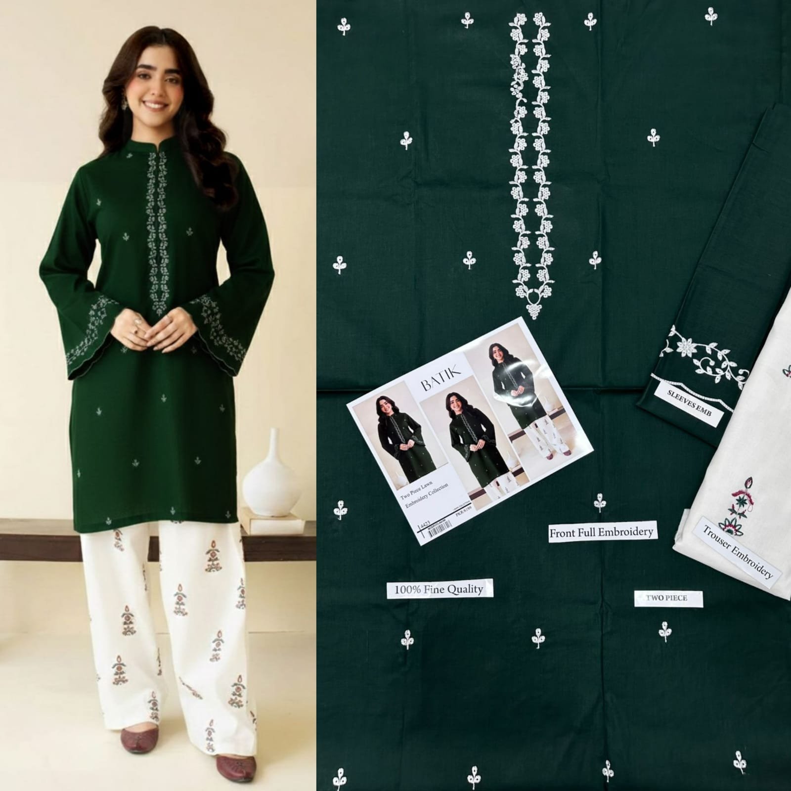 Women's Embroidered 2 Piece Lawn Suit