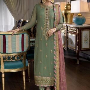 Asim Jofa Luxury Chiffon Embroidered 3 Piece Suit