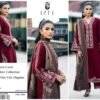 IZEL / Sapphire Style Premium Embroidered Lawn 3 Piece Suit with Digital Print Voil Dobby Dupatta
