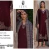IZEL / Sapphire Style Premium Embroidered Lawn 3 Piece Suit with Digital Print Voil Dobby Dupatta - Image 2