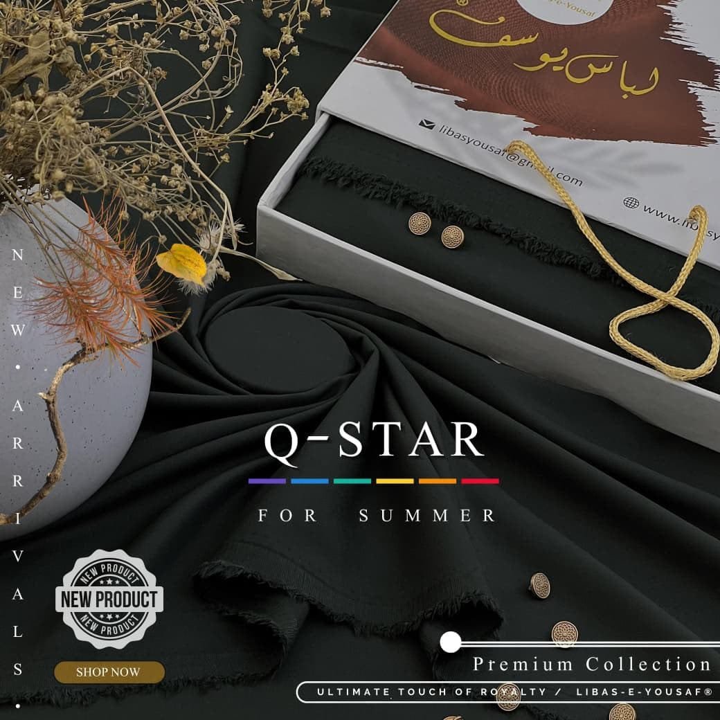 Libas-e-Yousaf Q-Star Vol 04 Wash & Wear Unstitched Suit