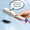Self Cleaning Anti Static Massage Hair Brush - Image 3