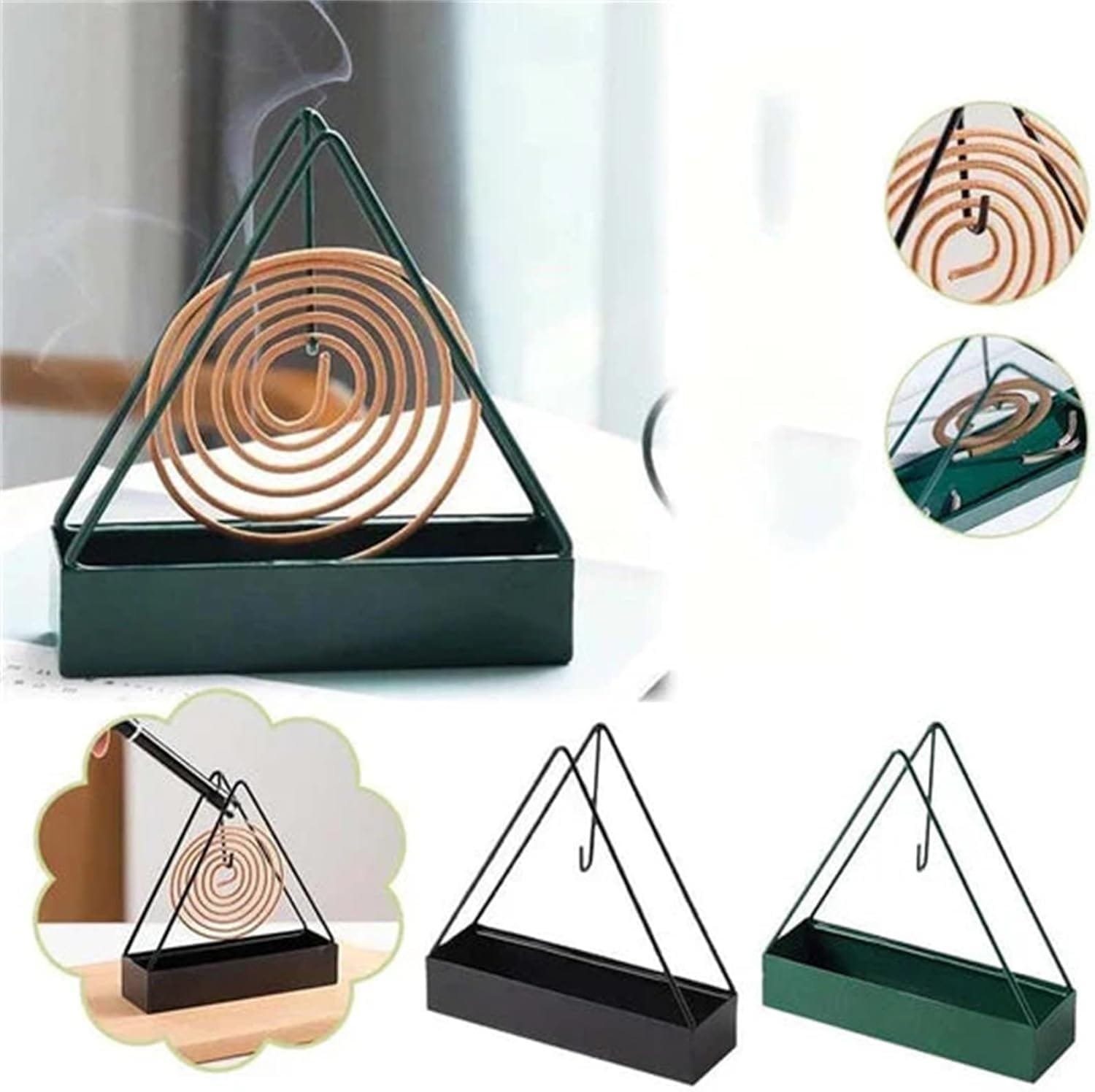 3 Pcs Iron Mosquito Coil Holder Set - Image 3