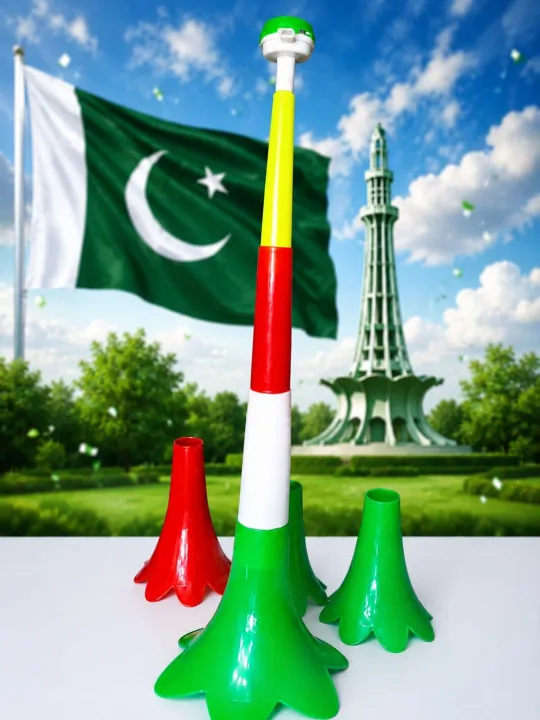 14 August Independenceay Large Baja (Whistle) Azadi Horn For Kids Sizes 4- step Loud Sound