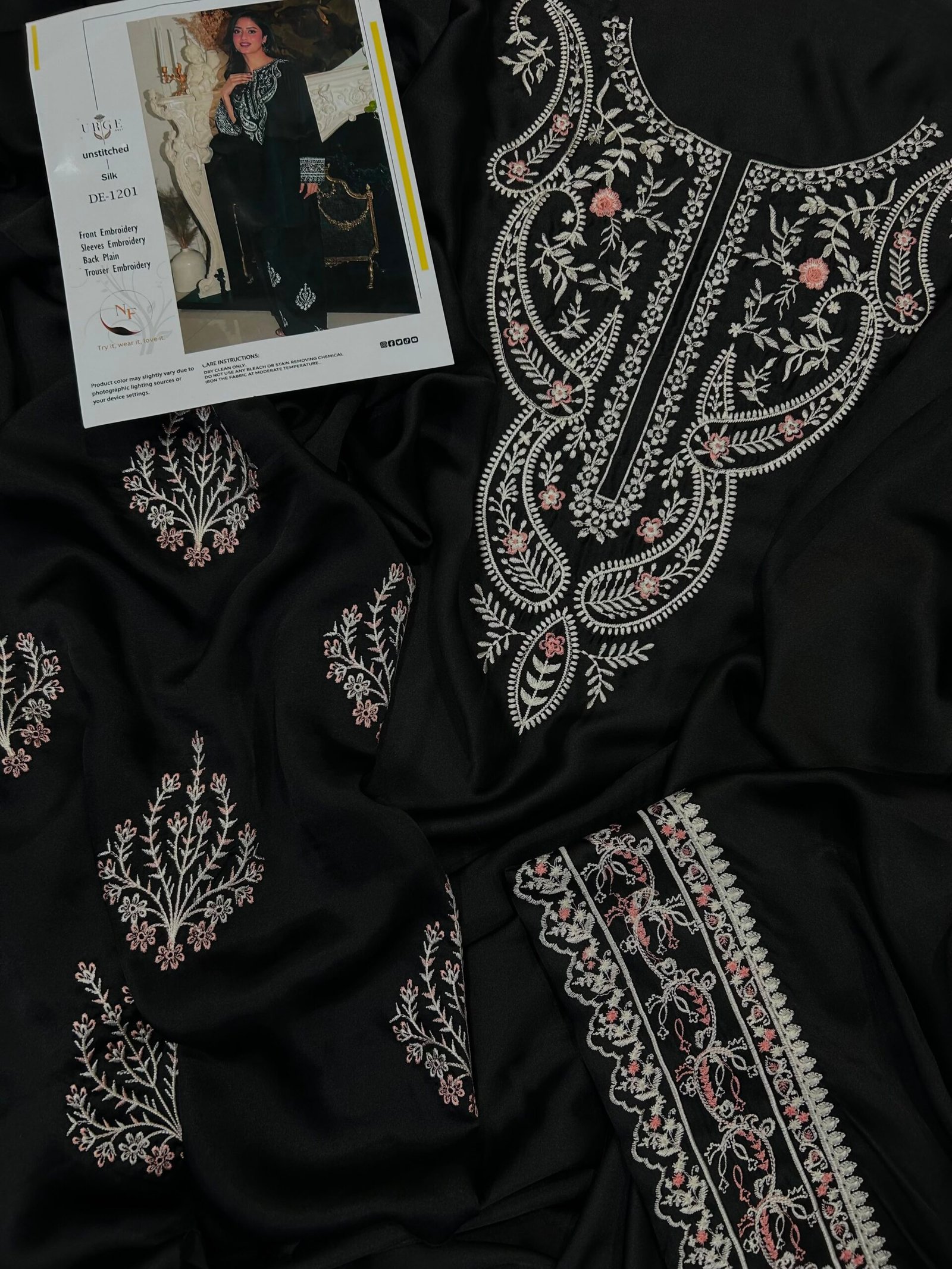 Premium Shamoze Silk 2 Piece Unstitched Suit - Image 5