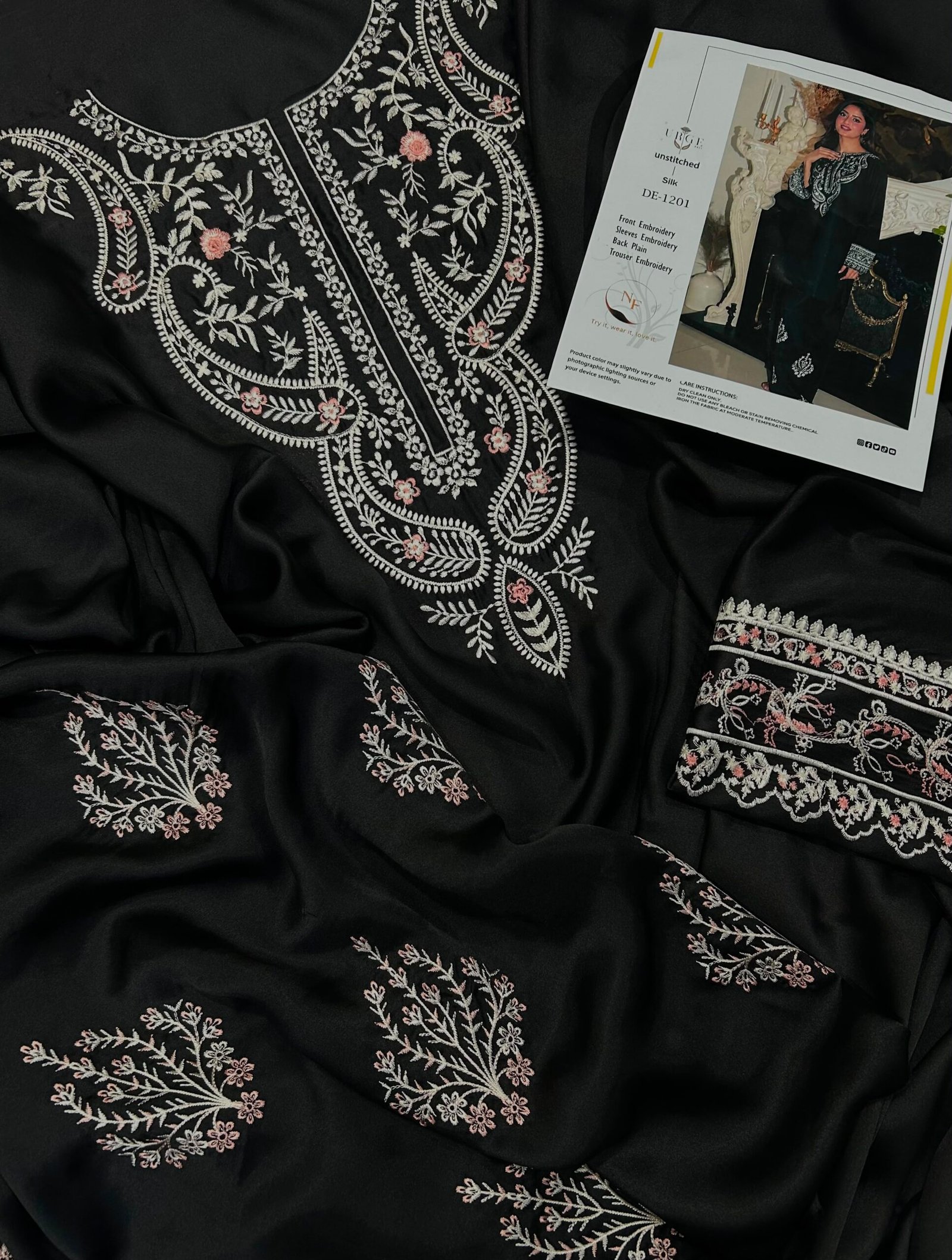 Premium Shamoze Silk 2 Piece Unstitched Suit - Image 2
