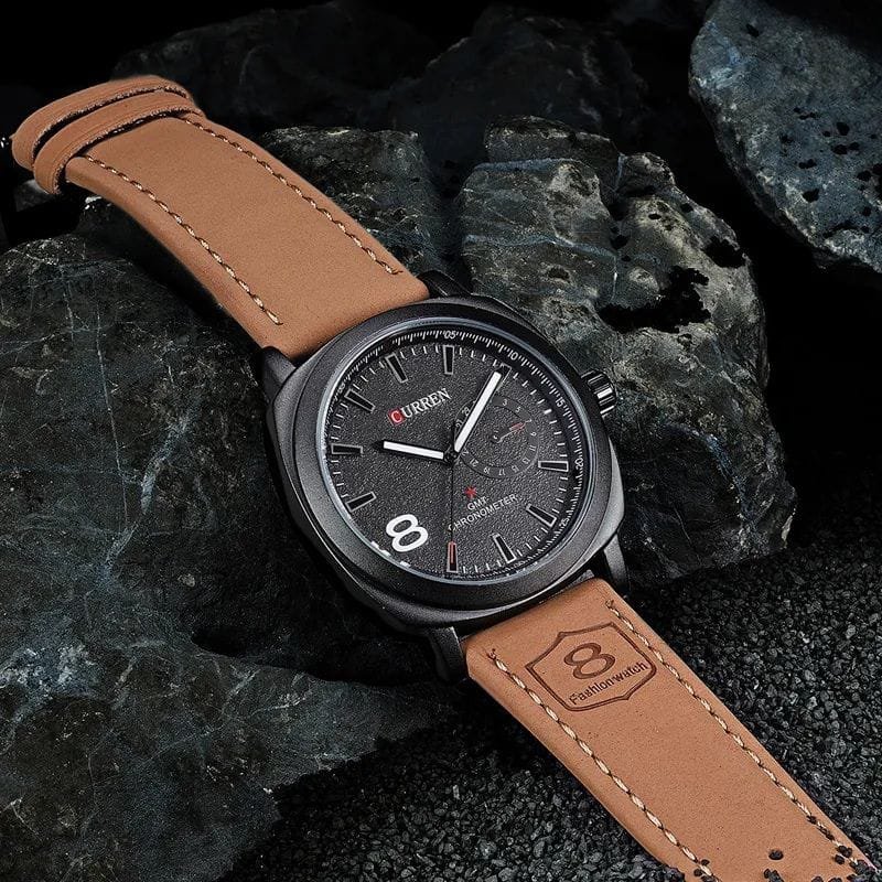 Curren Men's Analog Quartz Leather Strap Watch