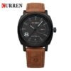 Curren Men's Analog Quartz Leather Strap Watch - Image 2